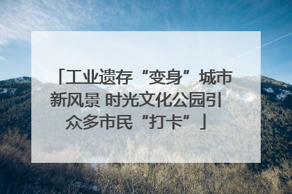 工业遗存“变身”城市新风景 时光文化公园引众多市民“打卡”