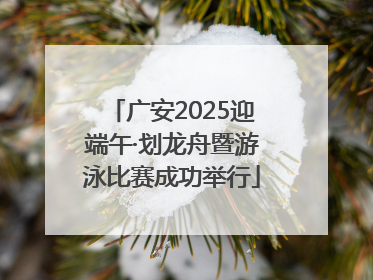 广安2025迎端午·划龙舟暨游泳比赛成功举行