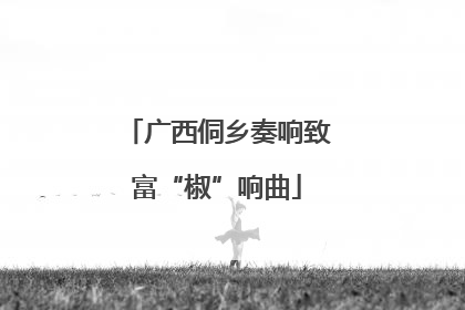 广西侗乡奏响致富“椒”响曲
