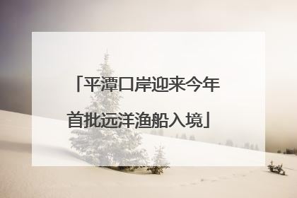 平潭口岸迎来今年首批远洋渔船入境