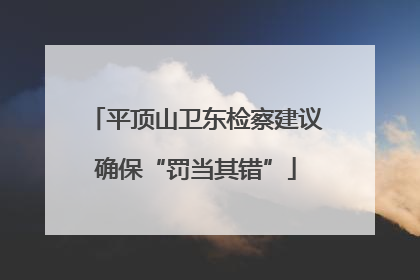 平顶山卫东检察建议确保“罚当其错”