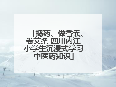 捣药、做香囊、卷艾条 四川内江小学生沉浸式学习中医药知识