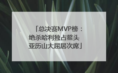 总决赛MVP榜：绝杀哈利独占鳌头 亚历山大屈居次席