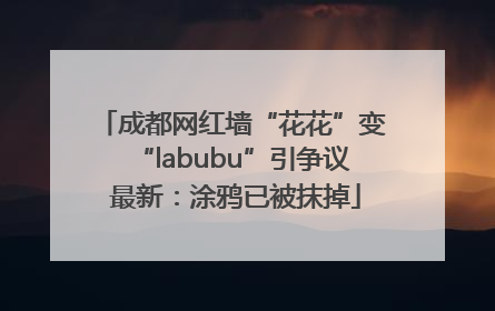 成都网红墙“花花”变“labubu”引争议 最新：涂鸦已被抹掉