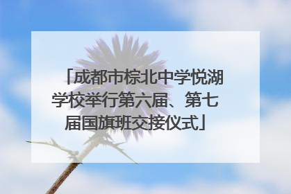 成都市棕北中学悦湖学校举行第六届、第七届国旗班交接仪式