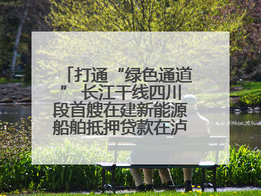 打通“绿色通道” 长江干线四川段首艘在建新能源船舶抵押贷款在泸州落地