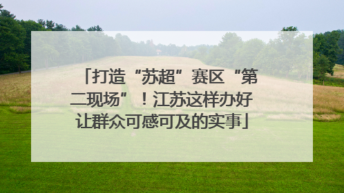 打造“苏超”赛区“第二现场”！江苏这样办好让群众可感可及的实事