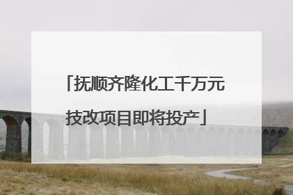 抚顺齐隆化工千万元技改项目即将投产