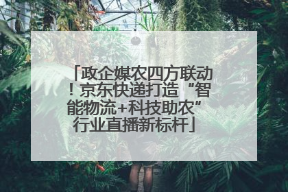 政企媒农四方联动！京东快递打造“智能物流+科技助农”行业直播新标杆