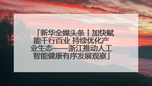 新华全媒头条丨加快赋能千行百业 持续优化产业生态——浙江推动人工智能健康有序发展观察