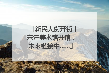 新民大街开街丨宋洋美术馆开馆，未来链接中……