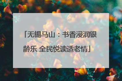 无锡马山：书香浸润银龄乐 全民悦读适老情