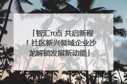 智汇π点 共启新程！社区新兴领域企业沙龙解锁发展新动能
