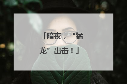 暗夜，“猛龙”出击！
