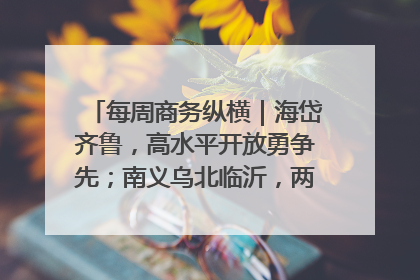 每周商务纵横｜海岱齐鲁，高水平开放勇争先；南义乌北临沂，两扇窗里观外贸