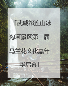 武威祁连山冰沟河景区第二届马兰花文化嘉年华启幕