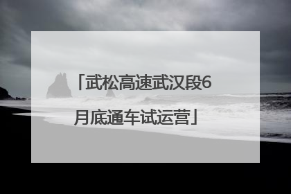 武松高速武汉段6月底通车试运营
