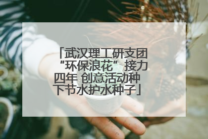 武汉理工研支团“环保浪花”接力四年 创意活动种下节水护水种子