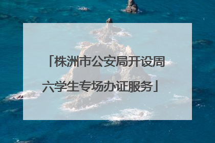 株洲市公安局开设周六学生专场办证服务