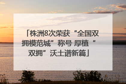 株洲8次荣获“全国双拥模范城”称号 厚植“双拥”沃土谱新篇