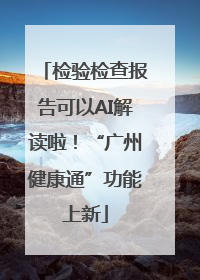 检验检查报告可以AI解读啦！“广州健康通”功能上新