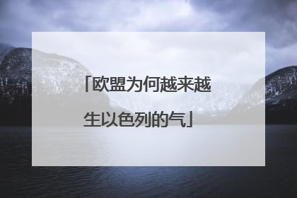 欧盟为何越来越生以色列的气
