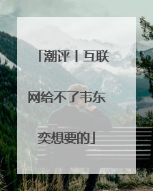 潮评丨互联网给不了韦东奕想要的