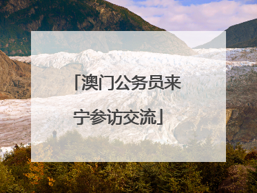 澳门公务员来宁参访交流