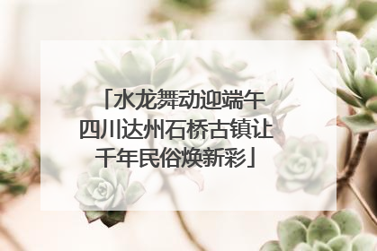 水龙舞动迎端午 四川达州石桥古镇让千年民俗焕新彩