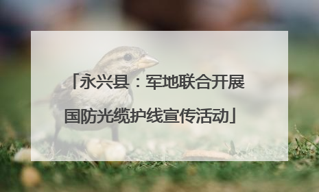 永兴县：军地联合开展国防光缆护线宣传活动