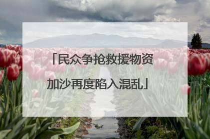 民众争抢救援物资 加沙再度陷入混乱