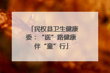 民权县卫生健康委：“医”路健康伴“童”行