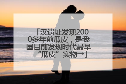 汉遗址发现2000多年前瓜皮，是我国目前发现时代最早“瓜皮”实物→
