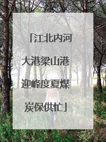 江北内河大港梁山港迎峰度夏煤炭保供忙