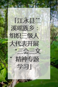 江永县兰溪瑶族乡：组织三级人大代表开展“三会三文”精神专题学习
