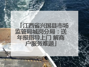 江西省兴国县市场监管局城岗分局：送年报指导上门 解商户服务难题