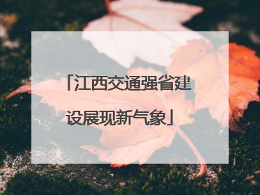 江西交通强省建设展现新气象