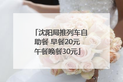 沈阳局推列车自助餐 早餐20元午餐晚餐30元