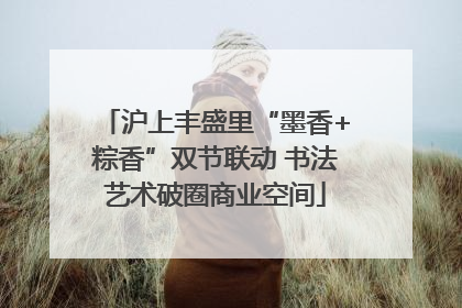 沪上丰盛里“墨香+粽香”双节联动 书法艺术破圈商业空间
