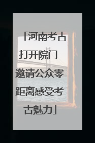 河南考古打开院门 邀请公众零距离感受考古魅力