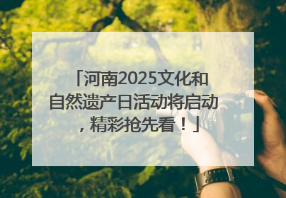 河南2025文化和自然遗产日活动将启动，精彩抢先看！