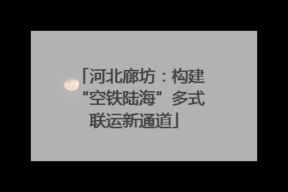 河北廊坊：构建“空铁陆海”多式联运新通道