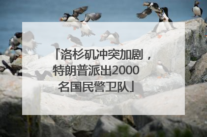 洛杉矶冲突加剧，特朗普派出2000名国民警卫队