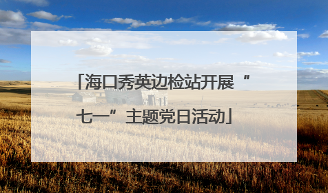 海口秀英边检站开展“七一”主题党日活动