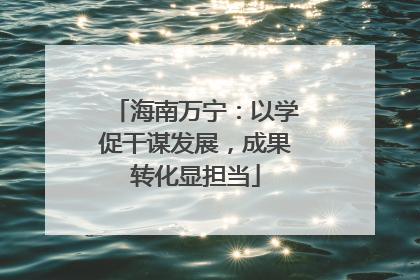 海南万宁：以学促干谋发展，成果转化显担当