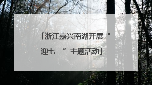 浙江嘉兴南湖开展“迎七一”主题活动