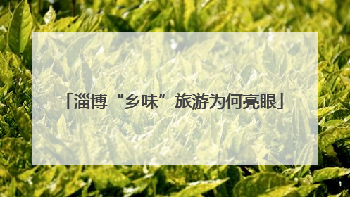 淄博“乡味”旅游为何亮眼