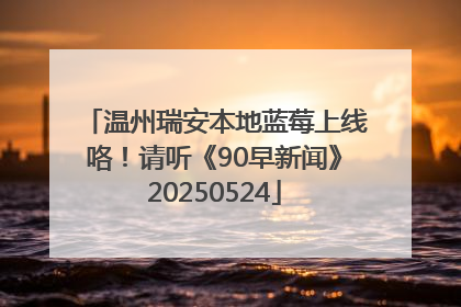 温州瑞安本地蓝莓上线咯！请听《90早新闻》20250524