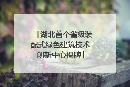 湖北首个省级装配式绿色建筑技术创新中心揭牌