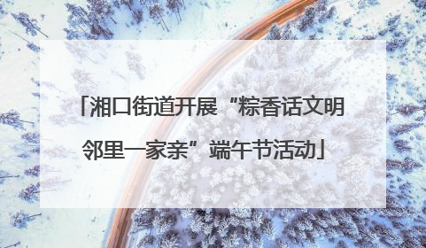 湘口街道开展“粽香话文明 邻里一家亲”端午节活动